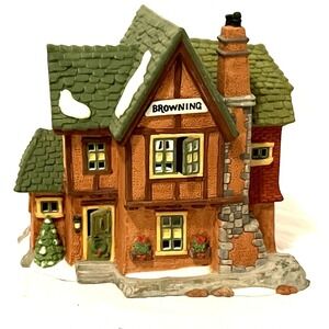 DEPT 56 HERITAGE COLLECTION DICKENS VILLAGE SERIES BROWNING COTTAGE -  RETIRED